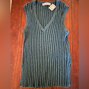 Free People Ribbed V-Neck Sleeveless Dress